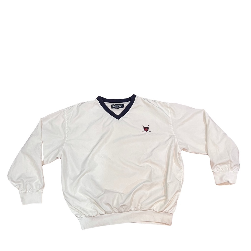 Vintage Polo Golf Pullover Windbreaker White